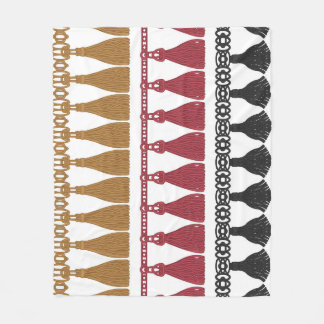 Isolated Tassel Fringe Garland Set. Fleece Blanket