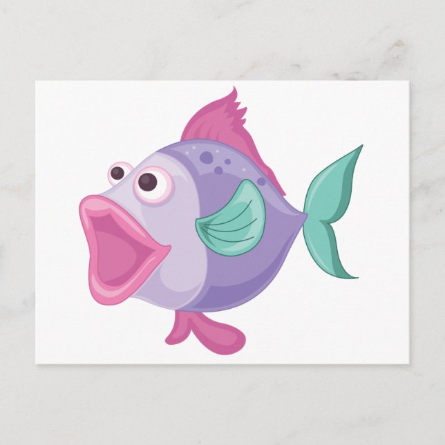 Isolated tropical fish on white postcard (Front)