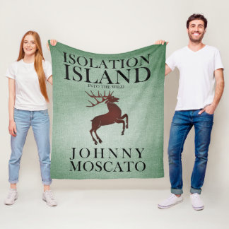 Isolation Island Deer Clue Design Fleece Blanket