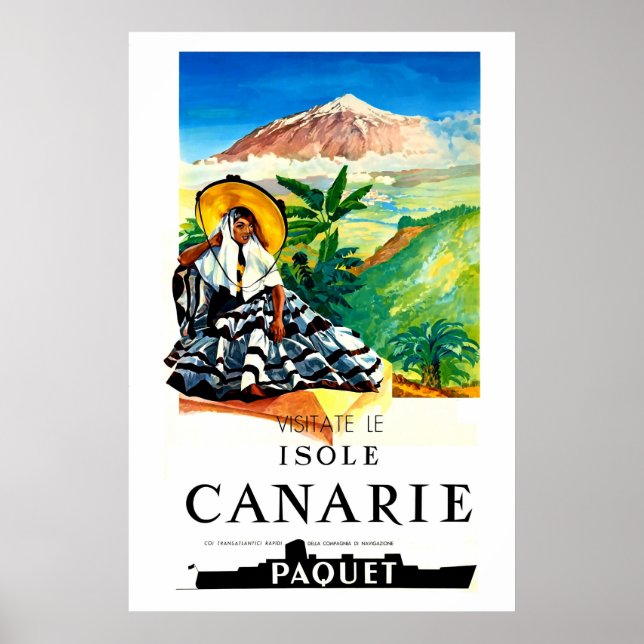 Isole, Canarie, Poster Voyage (Devant)