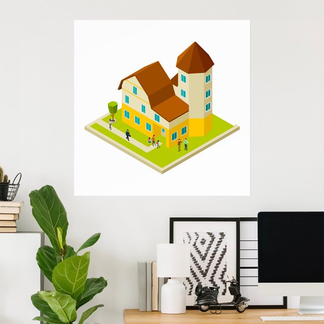 Isometric Apartment Building Poster (Creator Uploaded)