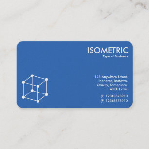 Isometric Cube Motif - Blueprint Business Card