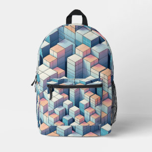 Isometric Horizon Printed Backpack