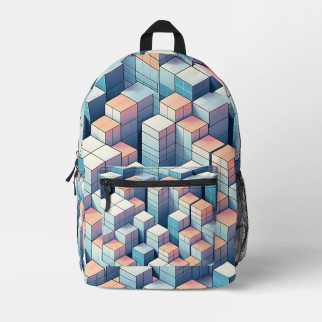Isometric Horizon Printed Backpack (Front)