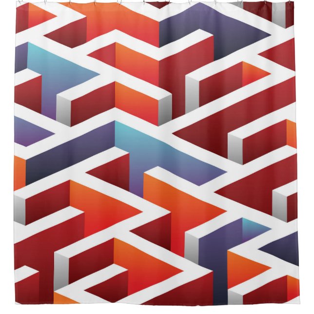 Isometric maze: abstract seamless pattern (Front)