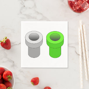 Isometric Pipes Paper Napkins