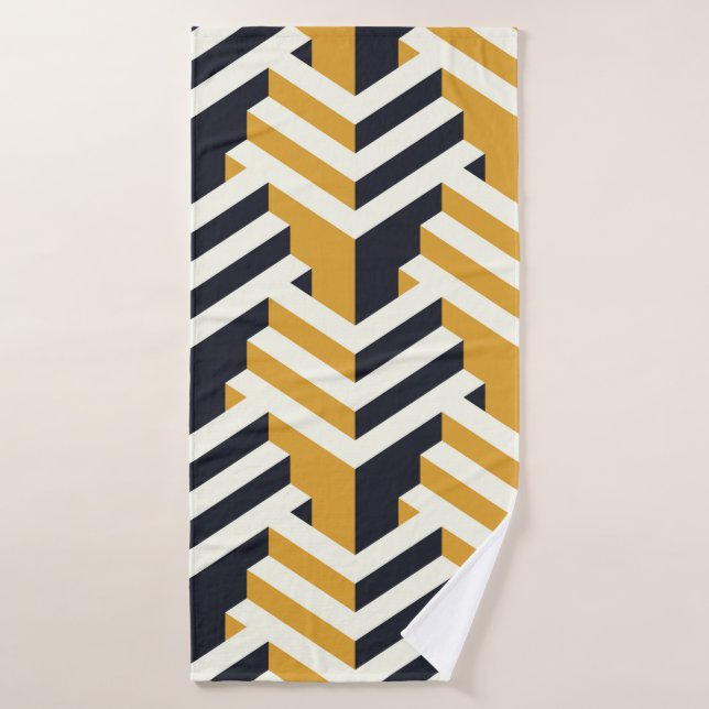 Isometric Seamless Patternart,deco,pattern,seamles Bath Towel (Bath Towel)