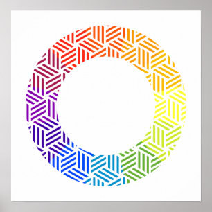 Isometric Weave Colour Wheel Poster