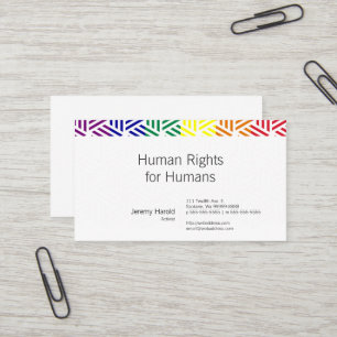 Isometric Weave Rainbow Flag Business Card