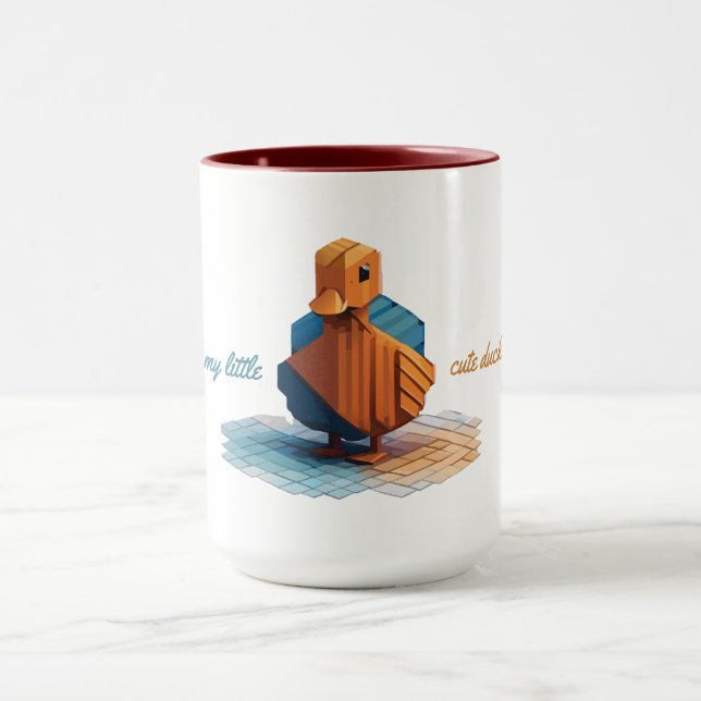 Isometric Wooden Duck Mug (Center)