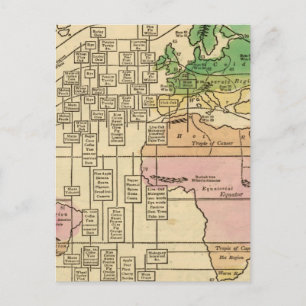 Isothermal chart, productions postcard