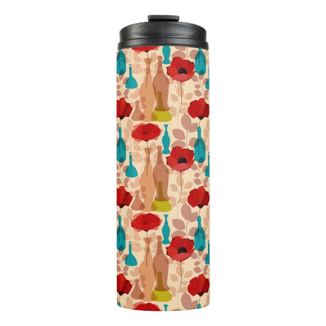 Isothermes Fleurs, vases et bouteilles motif (Devant)