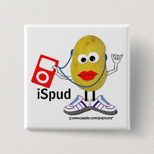 'ispud' humourous parody Button