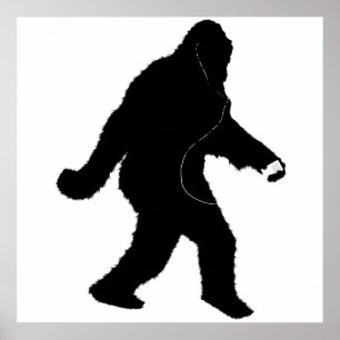 iSquatch (Add Background Colour) Poster