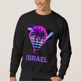 Israel 80s Palm Tree Retro Vintage Souvenir Jewish Sweatshirt