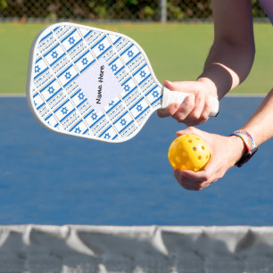 Israel and Israeli Flag Ruled with Your Name Pickleball Paddle