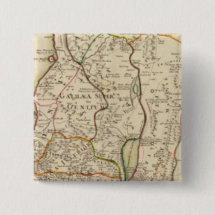 Israel and Palestine 2 Inch Square Button