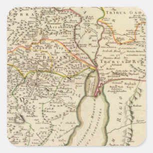 Israel and Palestine Square Sticker
