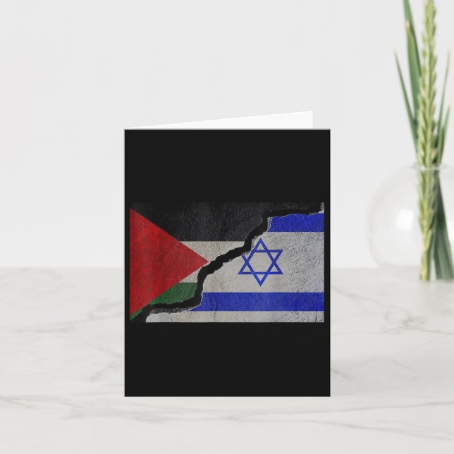 Israel And Palestine Unity - Stop War  Card (Front)