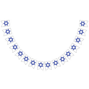 Israel Anniversary Independence Day Bunting Flags