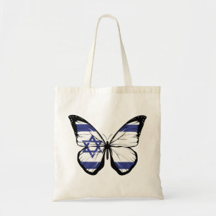 Israel Butterfly Flag Tote Bag