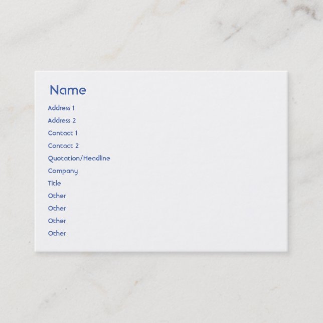 Israel - Chubby Business Card (Front)