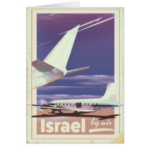 Israel Commercial airliner travel poster
