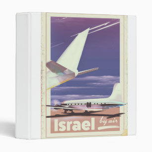 Israel Commercial airliner travel poster Binder