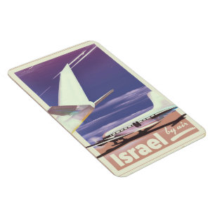 Israel Commercial airliner travel poster Magnet