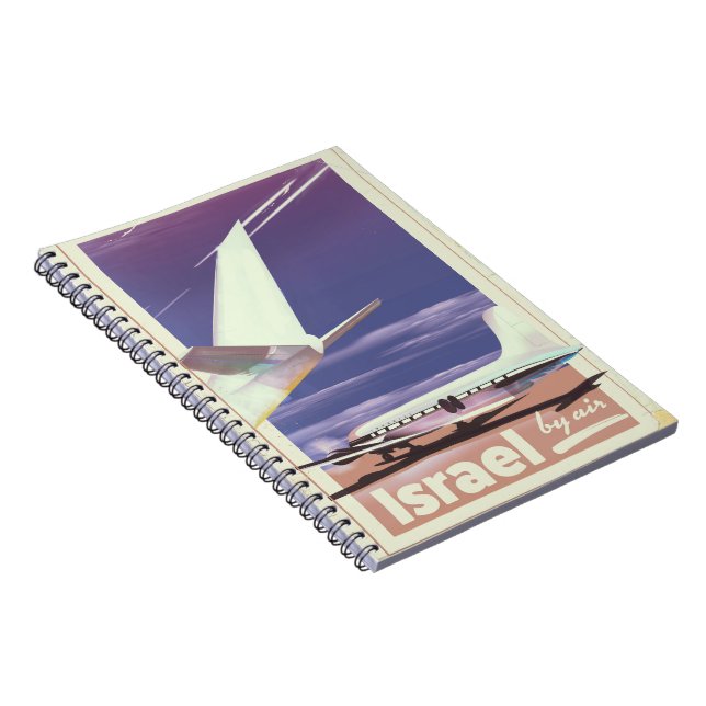 Israel Commercial airliner travel poster Notebook (Right Side)