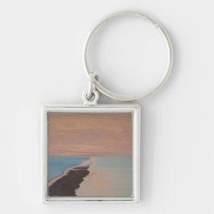 Israel, Dead Sea, Ein Bokek, Dead Sea, dusk 2 Keychain