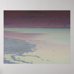 Israel, Dead Sea, Ein Bokek, Dead Sea, dusk Poster