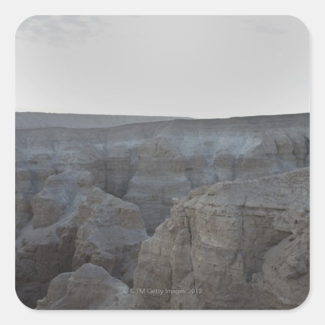 Israel, Dead Sea, rock formations Square Sticker (Front)