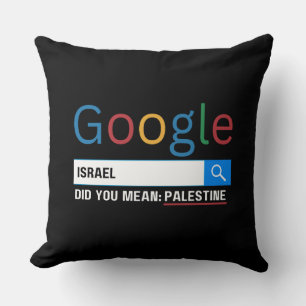 israel did you mean Palestine research graghic tee Throw Pillow