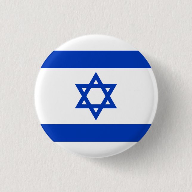 Israel flag 1 inch round button (Front)