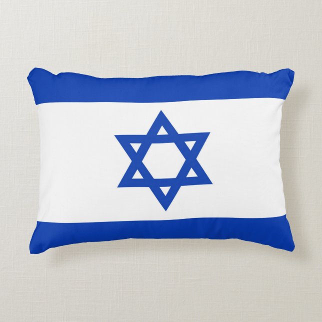 Israel flag accent pillow (Front)