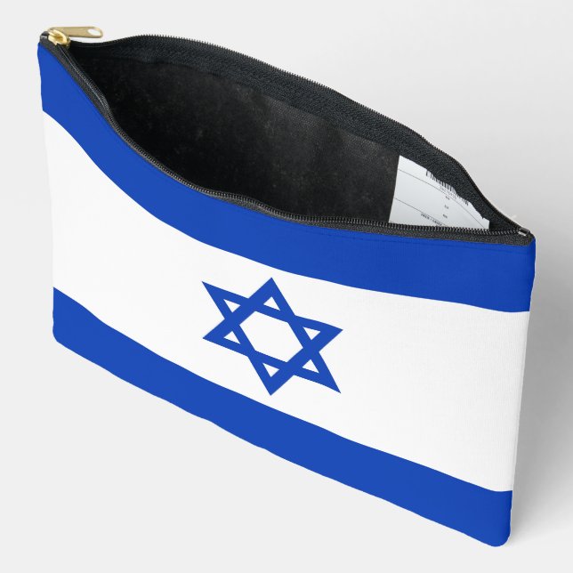 Israel flag accessory pouch (Open)