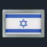 Israel Flag Belt Buckle<br><div class="desc">Patriotic flag of Israel.</div>
