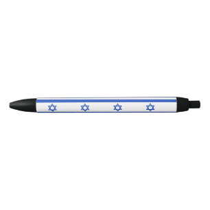 Israel Flag Black Ink Pen