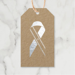 Israel flag black ribbon Hanukkah Gift Tags