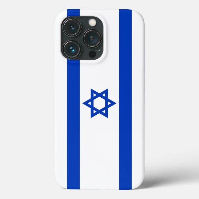 Israel flag blue and white modern Case-Mate iPhone case (Back)