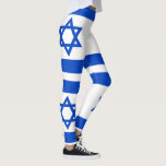 Israel flag blue Star of David Leggings<br><div class="desc">Israel Israeli blue Star of David flag The blue stripes are intended to symbolize the stripes on a tallit, the traditional Jewish prayer shawl. The portrayal of a Star of David on the flag of the State of Israel is a widely acknowledged symbol of the Jewish people and of Judaism....</div>