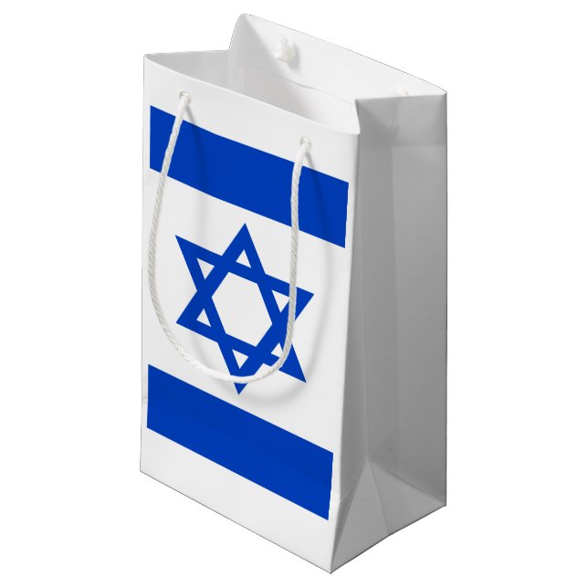 Israel flag blue Star of David Small Gift Bag (Front Angled)