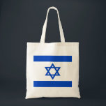 Israel flag blue Star of David Tote Bag<br><div class="desc">Israel Israeli blue Star of David flag The blue stripes are intended to symbolize the stripes on a tallit, the traditional Jewish prayer shawl. The portrayal of a Star of David on the flag of the State of Israel is a widely acknowledged symbol of the Jewish people and of Judaism....</div>