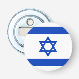 Israel flag blue white modern patriotic bottle opener