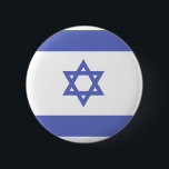 Israel Flag Button<br><div class="desc">This gorgeous button features an image of the Israeli flag. Show your support or pride for Israel with this wonderful button.</div>