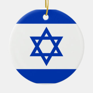 Israel Flag Ceramic Ornament