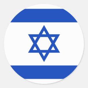 Israel flag  classic round sticker