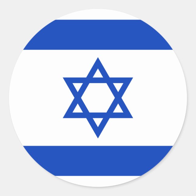 Israel Flag Classic Round Sticker (Front)