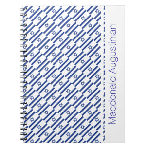 ISRAEL Flag Custom Add Your Name Notebook Journal